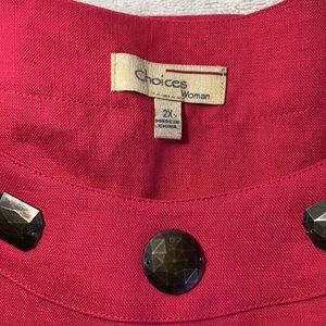 Women’s Linen Choices tunic size 2X top excellent condition